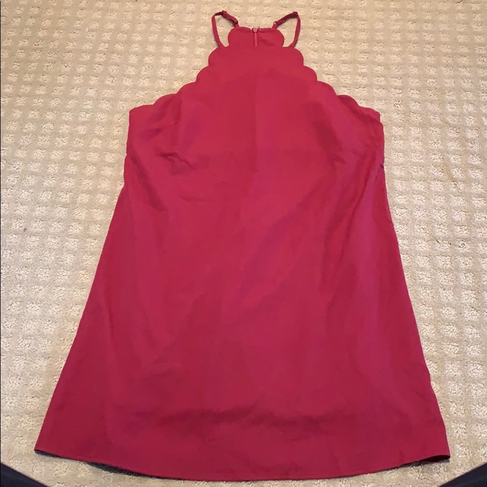 Lulus Red Scalloped Dress